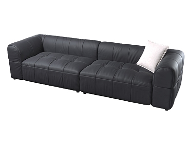 Double Sofa Combination Leather Sofa 3d model