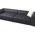 Double Sofa Combination Leather Sofa 3d model