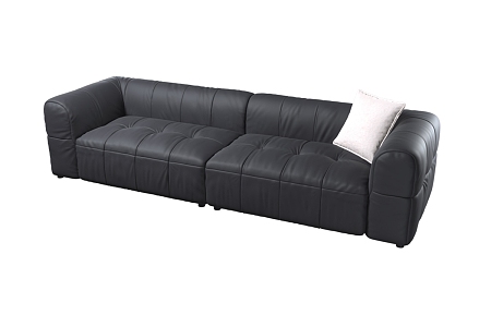 Double Sofa Combination Leather Sofa 3d model