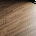 Natural Oak Wooden Floor With Herringbone Pattern And Smooth Surface Finish 3d model