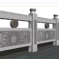 Ancient Chinese Architectural Bridge With Stone Arches Pavilion Boat And Water Reflection