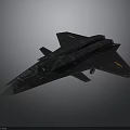 Space And Aerospace Black Stealth Fighter Model Showcasing Intricate Design Details And Display Features