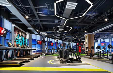 INDUSTRIAL LOFT GYM 3d model