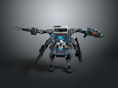 Mech Warrior Mech Soldier Machine Battlearm Mechanical Battlearm Machine Fighter Robot 3d model