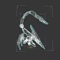 Mechanical Scorpion Like Weapon With Glowing Green Lights And Metal Structure
