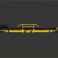 Medical Emergency Stretcher With Yellow Frame And Black Mattress For Rescue Use