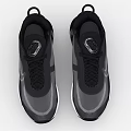 Black And Gray Nike Shoes With Mesh Upper Air Cushion And White Sole