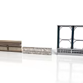 Modern Furniture Components Including Wooden Shelf Stone Countertop And Metal Frame
