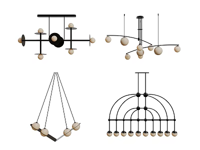 Modern Chandelier Art Chandelier Spherical Chandelier 3d model