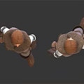Character Costume Design Front And Back View With Brown Vest White Top And Leather Boots