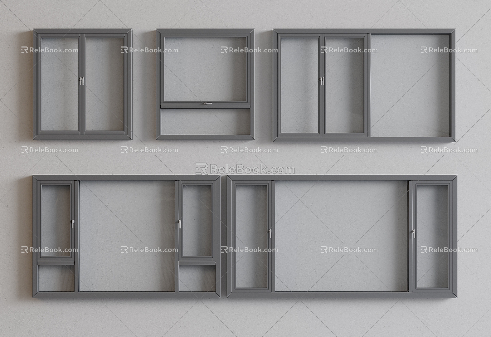 casement window sliding window aluminum alloy window floor-to-ceiling window window 3d model