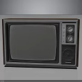 Vintage Panasonic TV With Wooden Frame Gray Screen And Control Knobs