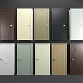 Modern swing door line single door 3d model