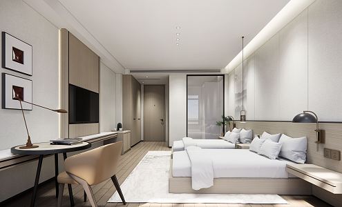 Hotel Rooms Modern Rooms 3d model