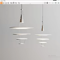 Modern Minimalist Pendant Lights With Multi Layer Disc Hanging Design For Interior Space
