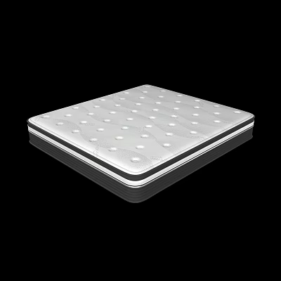 Premium Quality White Mattress With Dot Pattern Comfortable Smooth Surface Supportive Design 3d model