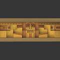 Decorative Rectangular Box With Intricate Yellow And Orange Geometric Patterns