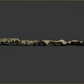 3D Terrain Model Featuring Natural Mountain Valleys and Detailed Land Textures