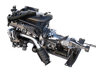 mechanical engine auto parts 3d model