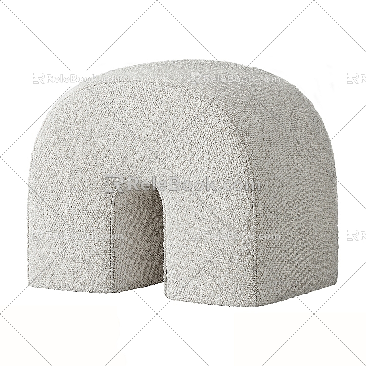 Quiet sofa stool 3d model