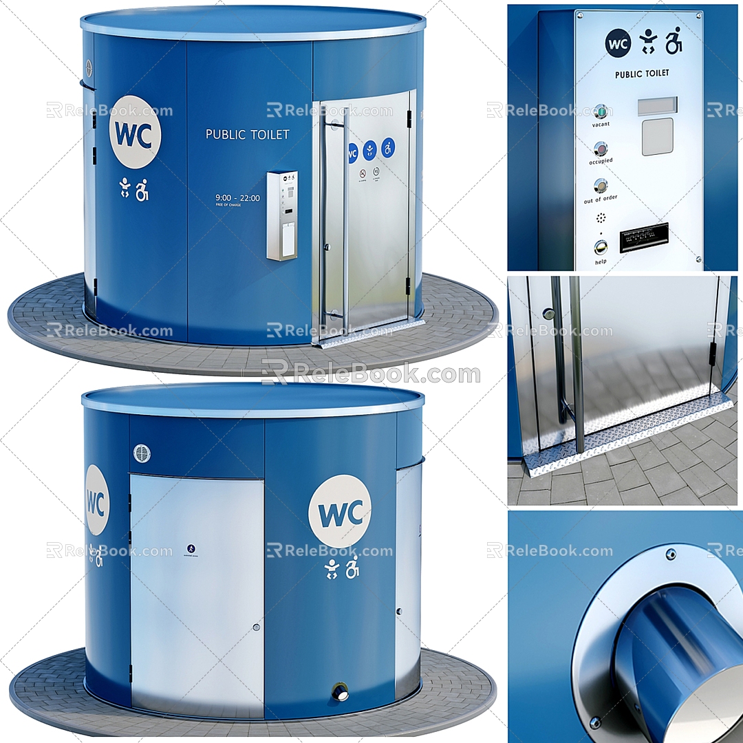 public toilet round dry wardrobe street toilet model