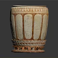 Household Decorative Ceramic Container With Intricate Carved Patterns And Classic Design 3d model