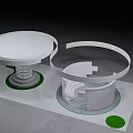 Modern White Circular Display Shelves With Stylish Structure For Exhibition Use