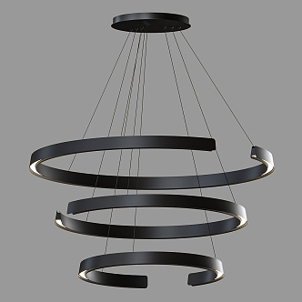 Modern Minimalist Chandelier Simple Chandelier Restaurant Chandelier 3d model