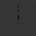 Brown Sniper Rifle With Long Barrel And Scope On Reflective Surface 3d model