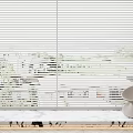 Modern White Window Blinds With Marble Windowsill Decorative Chair And Scenic View