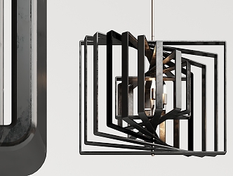 Modern chandelier geometric chandelier 3d model