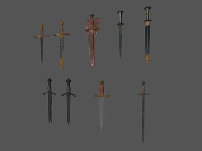 Sword Sheath Dagger 3d model