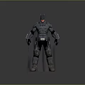 Batman Armored Video Game Movie Character With Detailed Muscular Suit And Cape