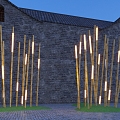 New Chinese Style Modern Landscape Lamp Modeling Bamboo Landscape Lamp Bamboo Art Device 3d model