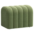 Modern Upholstered Sofa Bench With Curved Design And Multiple Color Options 3d model