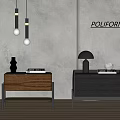 Stylish Poliform Bedside Tables With Walnut And Dark Finishes Table Lamps Decorative Items And Books