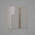 Modern Light Gray Sideboard With Glass Doors Gold Accents And Gold Legs