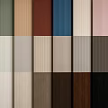 Various Colored Wall Panels with Different Textures and Finishes for Interior Design