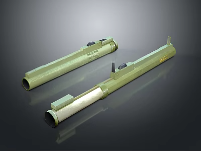 Rocket rocket launcher to air weapon to air missile shoulder missile shoulder rocket 3d model