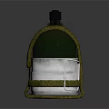 Military Grenade Design With Olive Green Straps And Metal Base