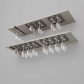 Wooden Wall Mounted Storage Shelves with Wine Glasses and White Cups