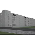 Modern Industrial Factory Building Exterior With Multi Storey Structure Large Windows And Open Lawn Area
