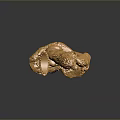 Golden Lion Statue With Trophy Base And Cup Shaped Top On Rock Base