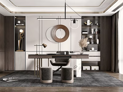 Modern study 3d model