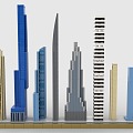 LEGO toy blocks city skyline complex manhattan 3d model