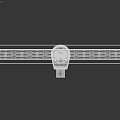 Stainless Steel Long Strip Floor Drain With Drainage Holes Connecting Pipe And Orange Fasteners
