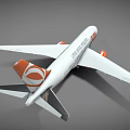 GOL Airlines Passenger Airplane With White Body Orange Tail And Engines Livery Design