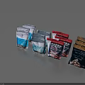 Various Colored Small Packaging Bags for Daily Necessities Arranged Together