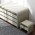 Bedside Table Storage Small Cabinet Simple Bedside Table Bedside Table European Style Bedside Table Drawer Cabinet Bedside Cabinet Cosmetic Table 3d model