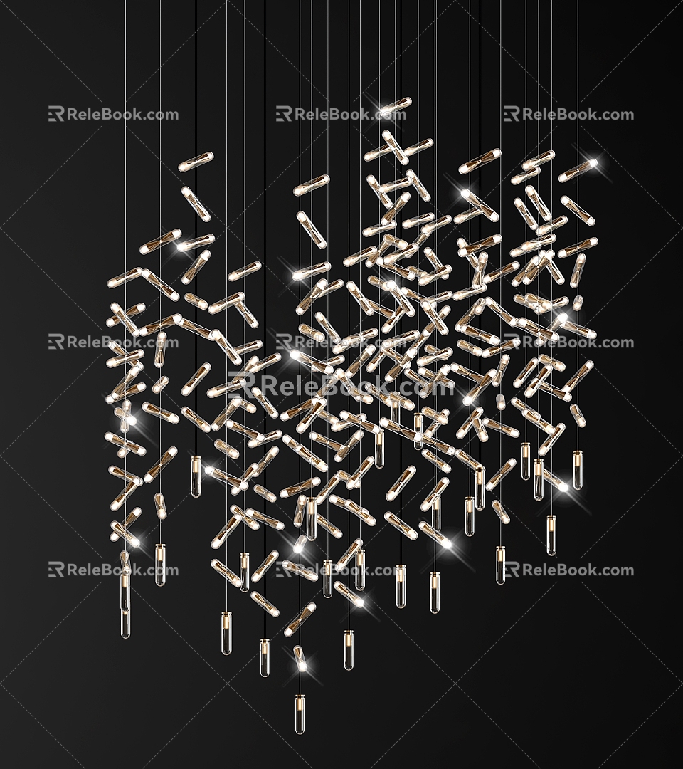 Modern Crystal Chandelier Decorative Crystal Chandelier 3d model